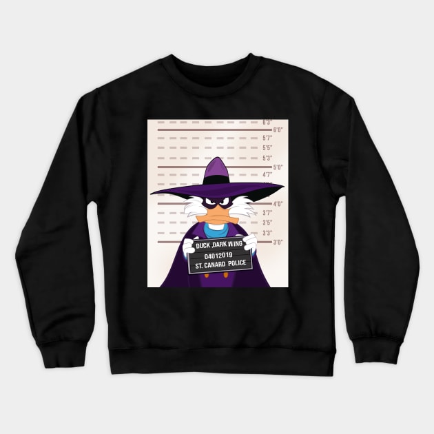 Darkwing Mugshot Crewneck Sweatshirt by Number1Robot